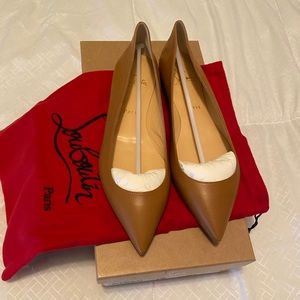Christian Louboutin Ballalla Flat Cafe Creme Sz 39